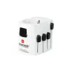 Adapter, világutazóknak, földelt, SKROSS