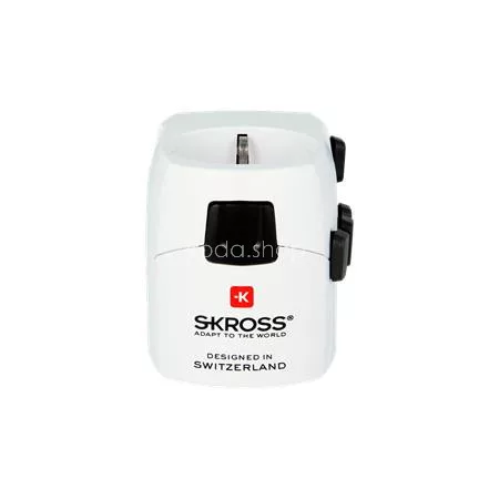 Adapter, világutazóknak, földelt, SKROSS