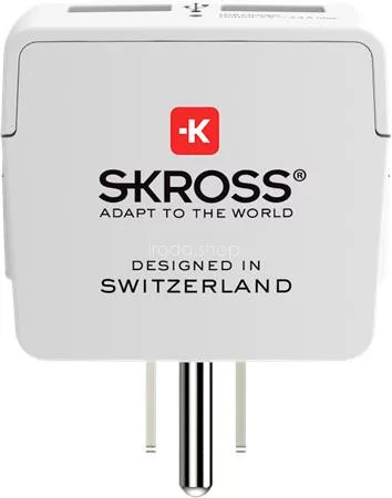 Adapter, Egyesült Államokba utazóknak, USB, földelt, SKROSS