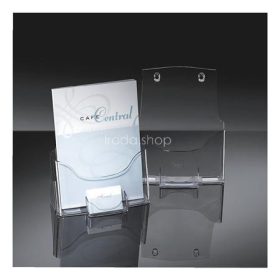   Prospektustartó, asztali, A4, névjegytartóval, 1 rekeszes, SIGEL