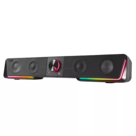   Hangszóró, 12W, 2x3.5 mm jack + USB-A, SPEEDLINK "GRAVITY RGB Stereo Soundbar", fekete