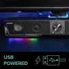 Hangszóró, 12W, 2x3.5 mm jack + USB-A, SPEEDLINK "GRAVITY RGB Stereo Soundbar", fekete
