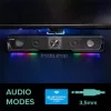 Hangszóró, 12W, 2x3.5 mm jack + USB-A, SPEEDLINK "GRAVITY RGB Stereo Soundbar", fekete