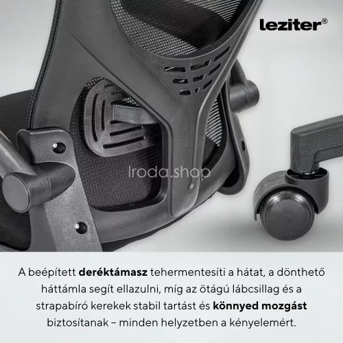 Flexo ergonomikus irodai forgószék deréktámasszal