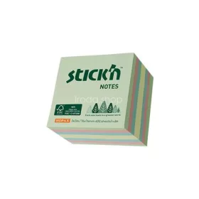   Öntapadó kockatömb, 76x76mm, 400 lap, STICK N, erdő színei pasztell mix