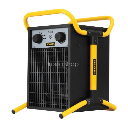 Stanley ST-033-240-E hordozható elektromos ventilátoros ipari fűtőtest, 1650W/3300W, IPX4 védelem