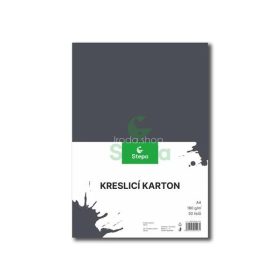 Rajzlap, A4, 180g, 50 lap, STEPA, fekete