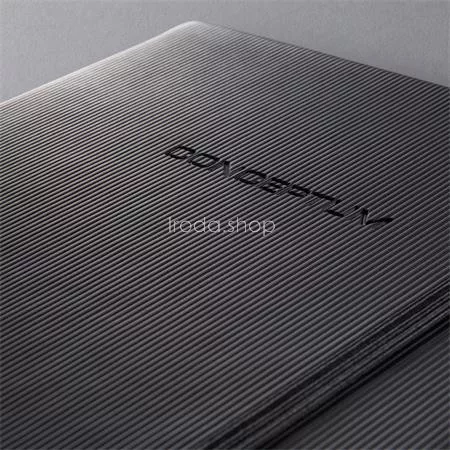 Jegyzetfüzet, exkluzív, A5, kockás, 97 lap, keményfedeles, SIGEL "Conceptum", fekete