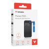 SSD (külső memória) 1TB, USB 3.2 Gen2, VERBATIM "Pocket SSD", fekete/kék