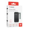 SSD (külső memória) 1TB, USB 3.2 Gen2, VERBATIM "Pocket SSD", fekete/szürke