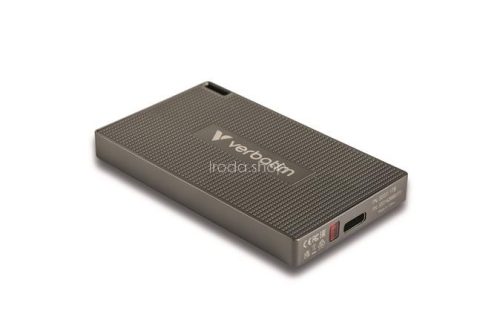 SSD (külső memória) 512GB, USB-C 3.2 Gen2, VERBATIM "Metal Mini SSD", fekete