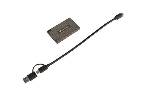 SSD (külső memória) 512GB, USB-C 3.2 Gen2, VERBATIM "Metal Mini SSD", fekete