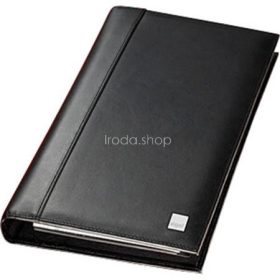   Névjegytartó, bőr, 160 db-os, gyűrűs, SIGEL "Torino", fekete