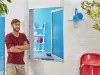 Szúnyogháló, ablakra, tépőzáras, 1,3 x 1,3 m,  TESA® "Comfort", fehér