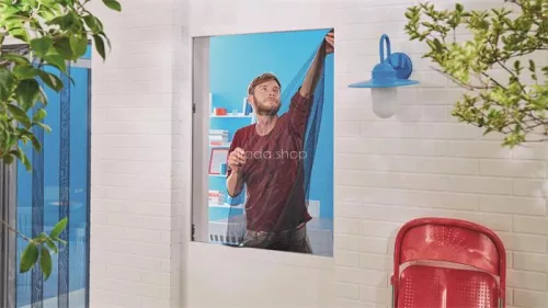 Szúnyogháló, ablakra, öntapadó, 1,3 x 1,5 m,  TESA "Comfort", fehér