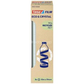   Ragasztószalag, 8 db 19 mm x 10 m, TESA "Eco&Crystal", átlátszó