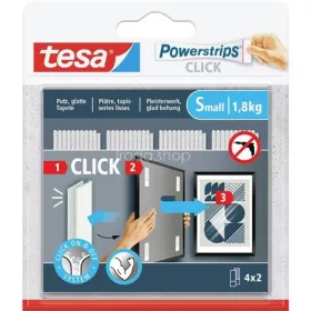   Akasztó, öntapadó, S méret, TESA "Powerstrips CLICK"