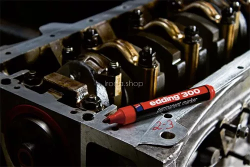 Alkoholos marker, 1,5-3 mm, kúpos, EDDING "300", piros