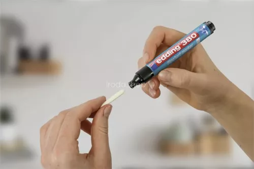 Flipchart marker, 1,5-3 mm, kúpos, EDDING "380", piros