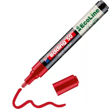 Lakkmarker, 2-3 mm, EDDING "50", piros