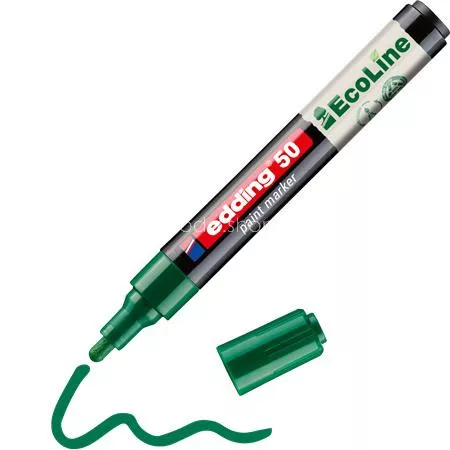 Lakkmarker, 2-3 mm, EDDING "50", zöld