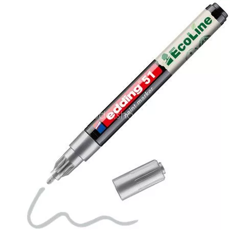 Lakkmarker, 1-2 mm, EDDING "51", ezüst