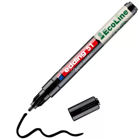 Lakkmarker, 1-2 mm, EDDING "51", fekete