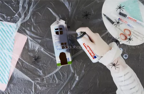 Akrilfesték spray, 200 ml, EDDING "5200", matt fekete