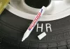 Gumijelölő marker, 2-4 mm, kúpos, EDDING "8050", fehér