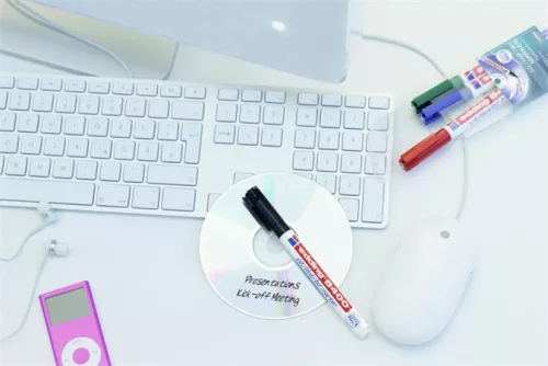 Alkoholos marker, CD/DVD, 0,5-1 mm, EDDING "8400", fekete