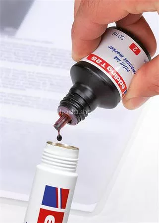 Alkoholos marker, 5-16 mm, vágott, EDDING "850", fekete