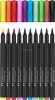Ecsetirón készlet, FABER-CASTELL "Black Edition" 10 különböző szín