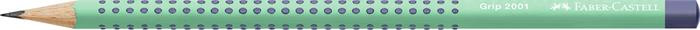 Grafitceruza, B, háromszögletű, FABER-CASTELL "Grip 2001 Flow", türkiz-kék