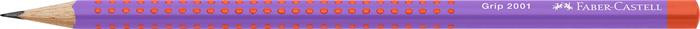 Grafitceruza, B, háromszögletű, FABER-CASTELL "Grip 2001 Flow", piros-lila