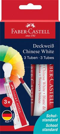 Tempera készlet, tubusos, 3x7,5 ml, FABER-CASTELL, fehér