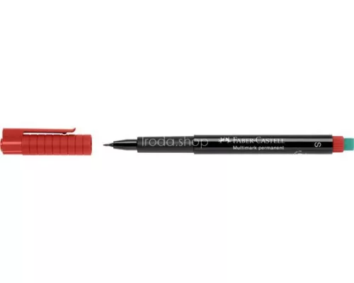 Alkoholos marker, OHP, 0,4 mm, FABER-CASTELL "Multimark 1523", piros