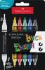 Dekormarker készlet, 1,0/3,0 mm, kétvégű, akril, FABER-CASTELL "Shake&Paint", 6 különböző szín