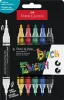 Dekormarker készlet, 1,0/3,0 mm, kétvégű, akril, FABER-CASTELL "Shake&Paint", 6 különböző szín