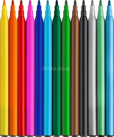 Filctoll készlet, FABER-CASTELL "Dinoszaurusz" 10 különböző szín + 3 metál