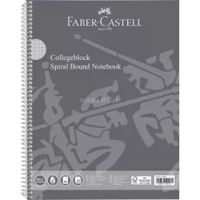   Spirálfüzet, A4, kockás, 80 lap, perforált, lyukasztott, FABER-CASTELL
