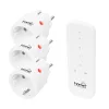 Home TH2313 távirányítható mini hálózati aljzat szett, 2300 W, 3 aljzat + 1 távirányító, 40m hatótáv