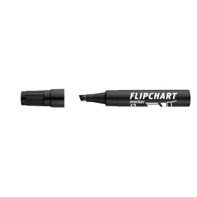   Flipchart marker, 1-4 mm, vágott, ICO "Artip 12", fekete