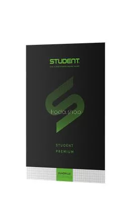 Füzet, tűzött, A4, kockás, 32 lap, ICO "Student Premium", "87-32", fekete