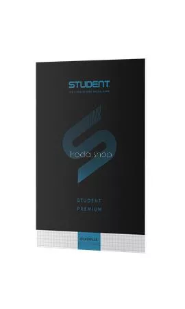 Füzet, tűzött, A4, kockás, 32 lap, ICO "Student Premium", "87-32", fekete