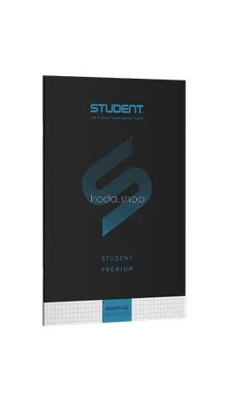 Füzet, tűzött, A4, kockás, 32 lap, ICO "Student Premium", "87-32", fekete