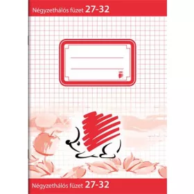   Füzet, tűzött, A5, kockás, 32 lap, ICO "Süni", "27-32"