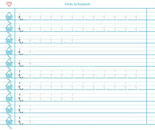 Füzet, tűzött, 245x295 mm, fekvő, 32 lap, 1. osztály, ICO "Süni Meixner", előnyomott