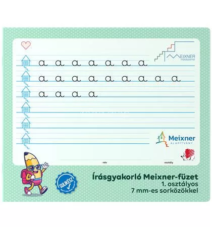 Füzet, tűzött, 245x295 mm, fekvő, 32 lap, 1. osztály, ICO "Süni Meixner"