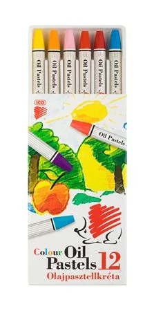 Olajpasztell kréta, ICO "Süni", 12 különböző szín