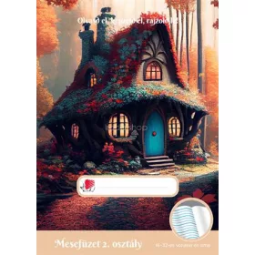   Olvasónapló, tűzött, A5, 32 lap, 2. osztály, ICO "Süni Mesefüzet", kunyhó